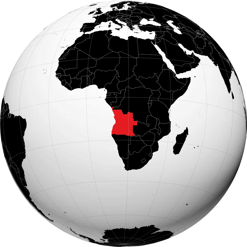 Angola maapallolla