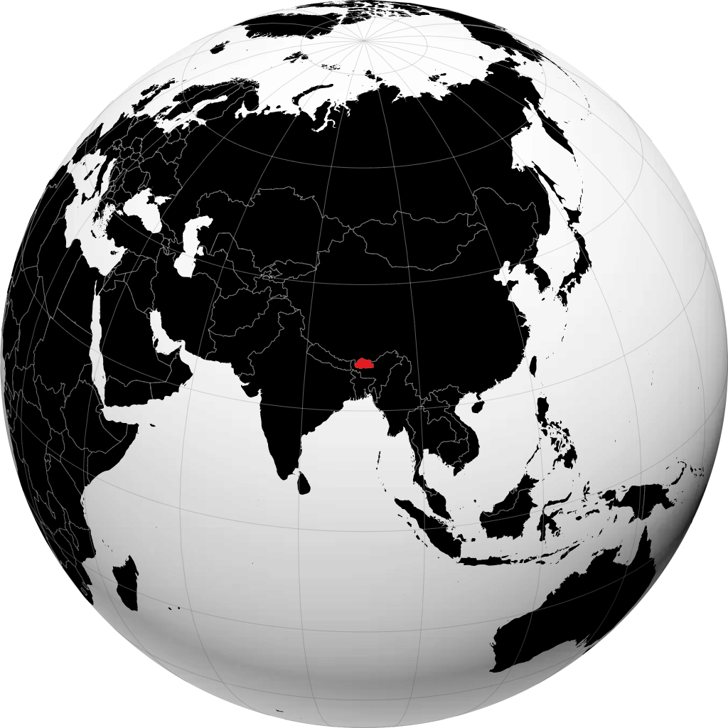 Bhutan maapallolla