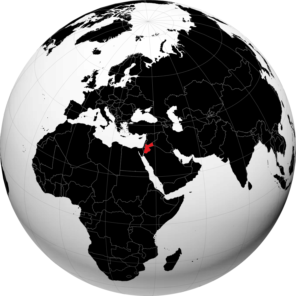 Jordania maapallolla