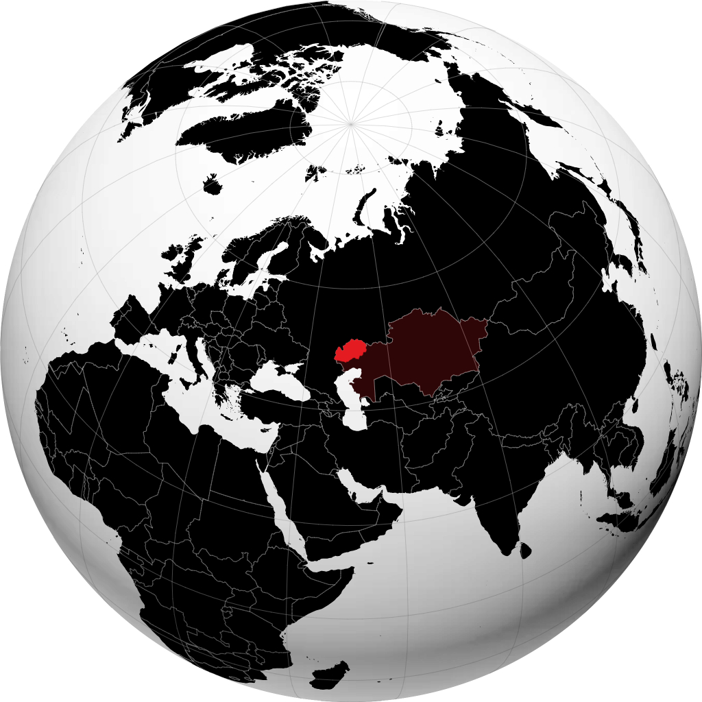 Länsi-Kazakstanin alue maapallolla