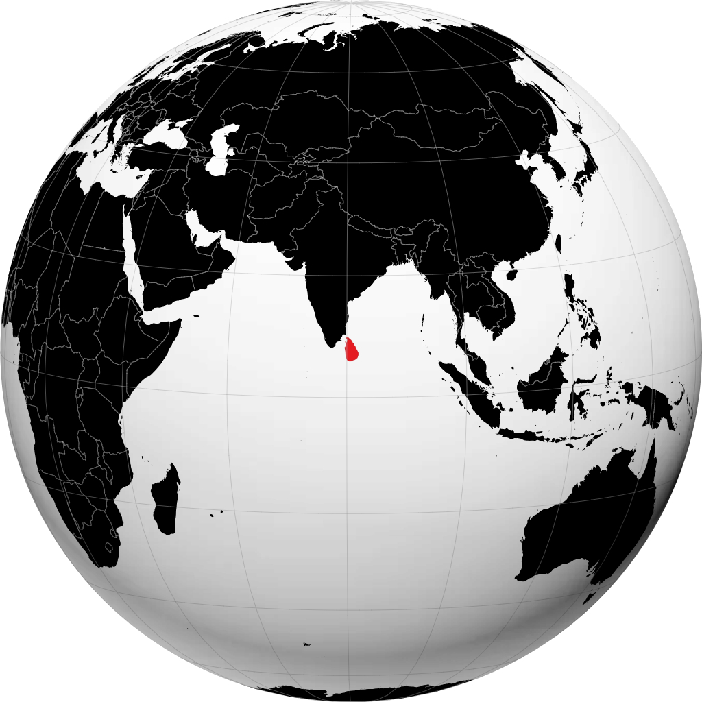 Sri Lanka maapallolla
