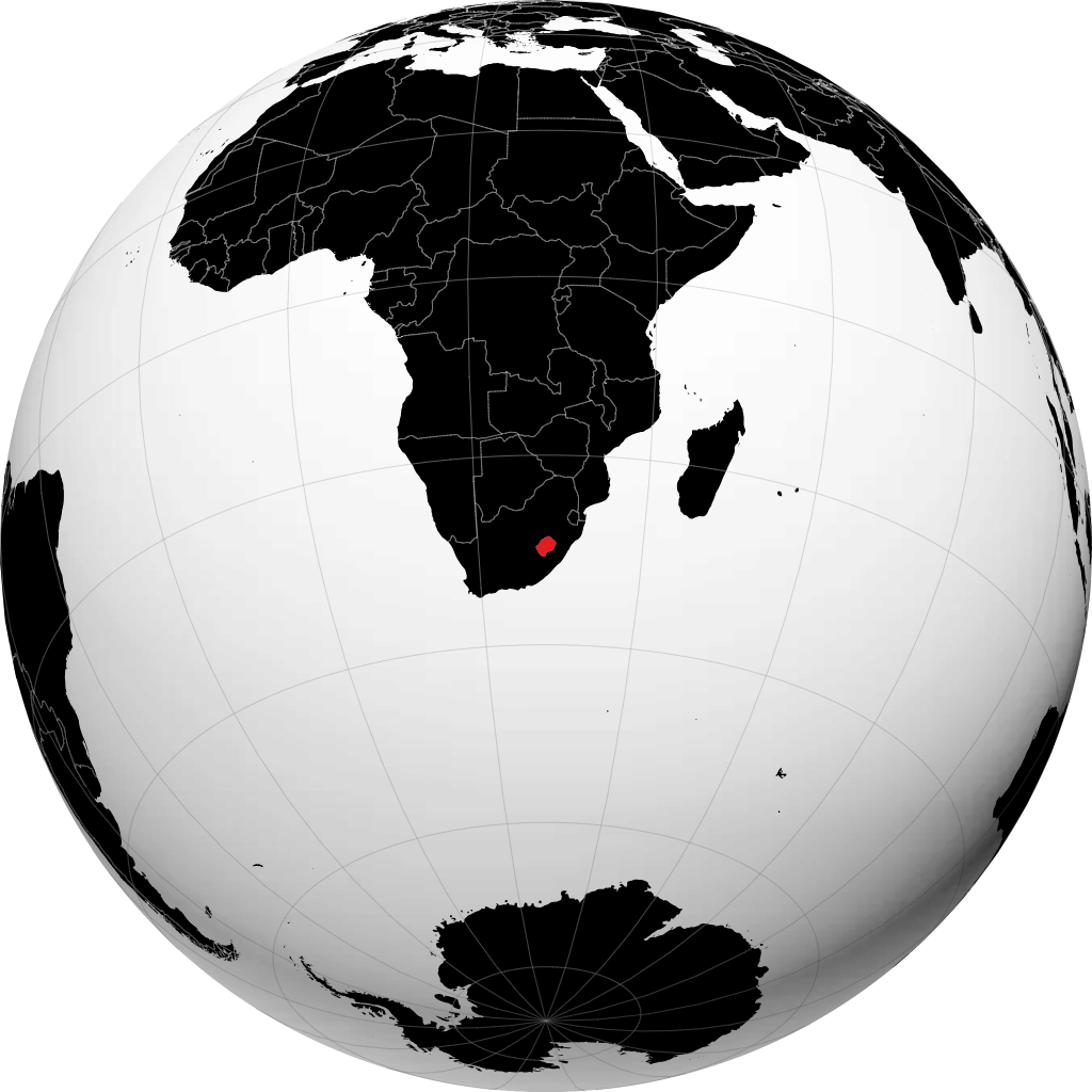 Lesotho maapallolla