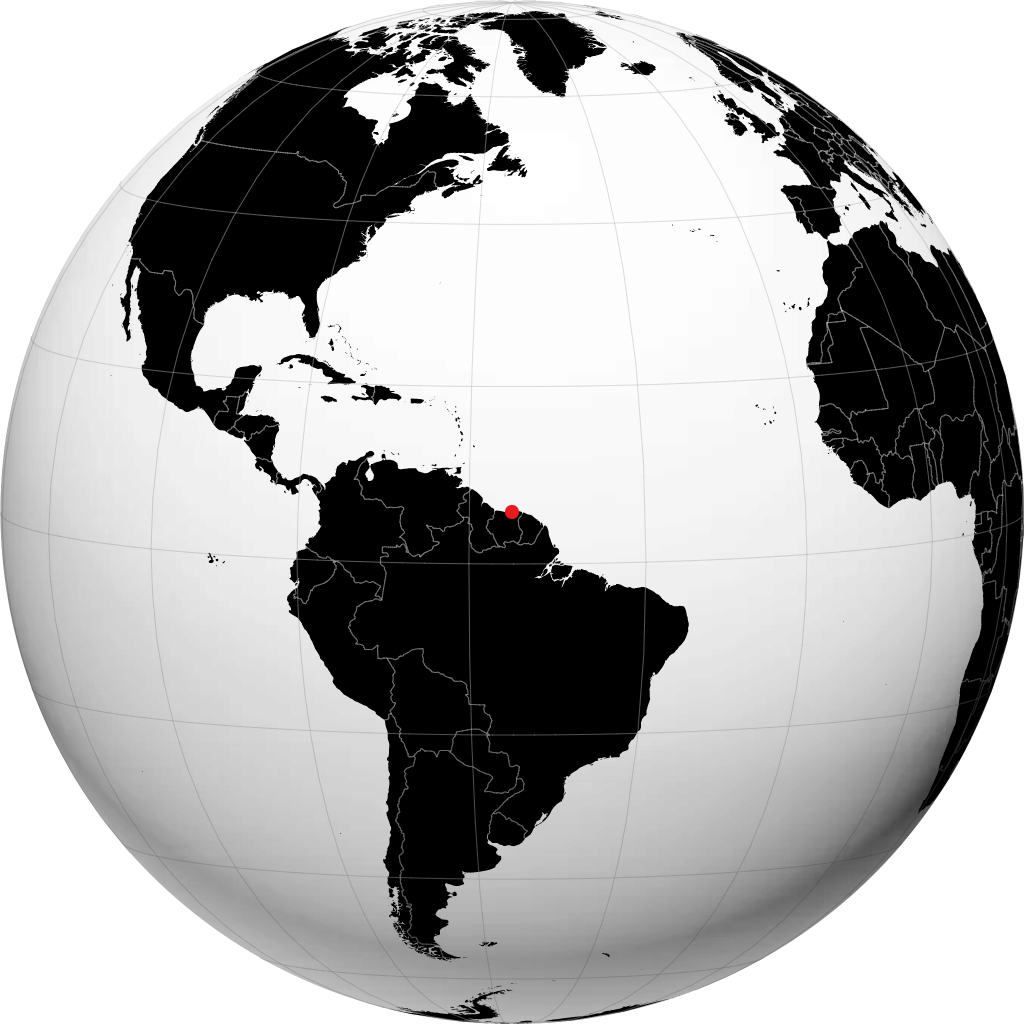 Paramaribo maapallolla