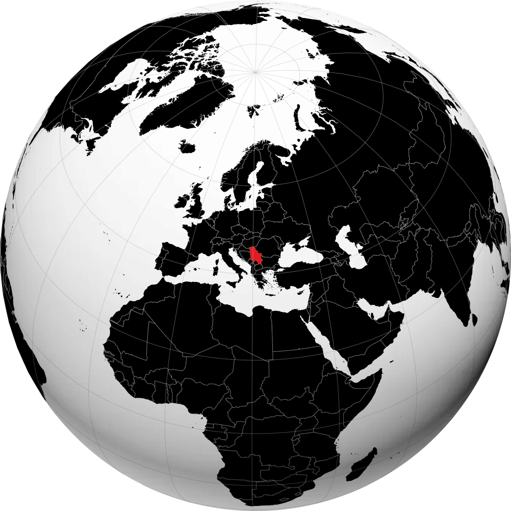 Serbia maapallolla